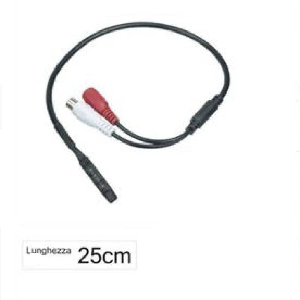 MICROFONO PER TELECAMERA VIDEOSORVEGLIANZA MONITOR DVR AUDIO 25 CM 12V MIC-10 - 2