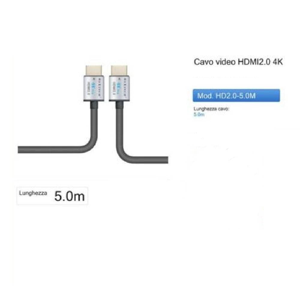 CAVO HDMI 2.0 4K DA 5 METRI HIGH SPEED TV MONITOR AUDIO VIDEO CAVETTO HD2.0-5.0M - 2