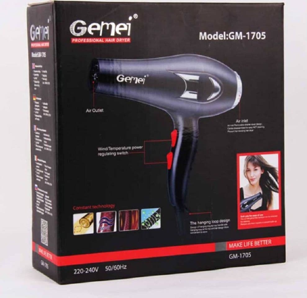 ASCIUGACAPELLI PROFESSIONALE 1800 WATT 220V PER SALONE PARRUCCHIERE GM-1705 - 9