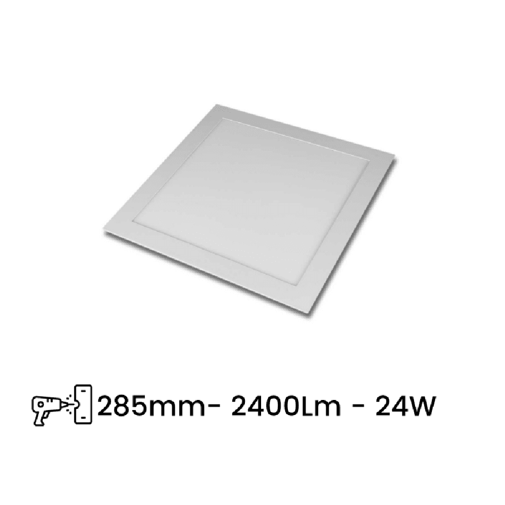 PANNELLO LED SLIM 24W INCASSO QUADRATO LUCE BIANCO CALDO FREDDO NATURALE P285AQ - 1