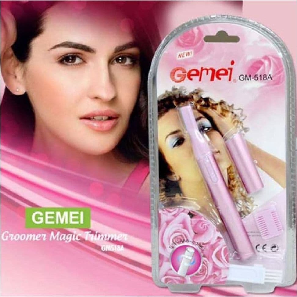RIFINITORE TRIMMER ELETTRICO DONNA PER RASATURA PELI VISO SOPRACCIGLIA GM-518A - 3