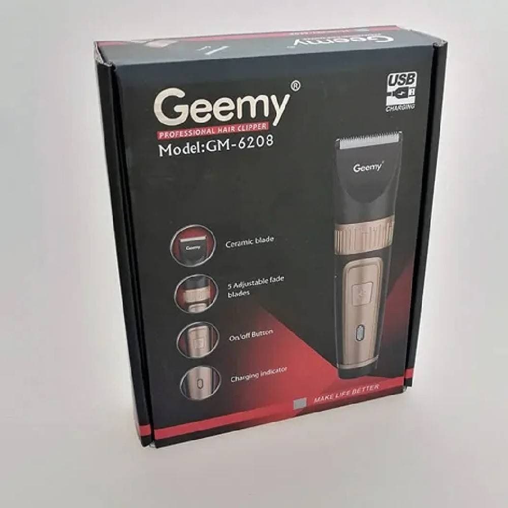 TAGLIA CAPELLI ELETTRICO SENZA FILI TAGLIABARBA A BATTERIA RICARICABILE GM-6208 - 3