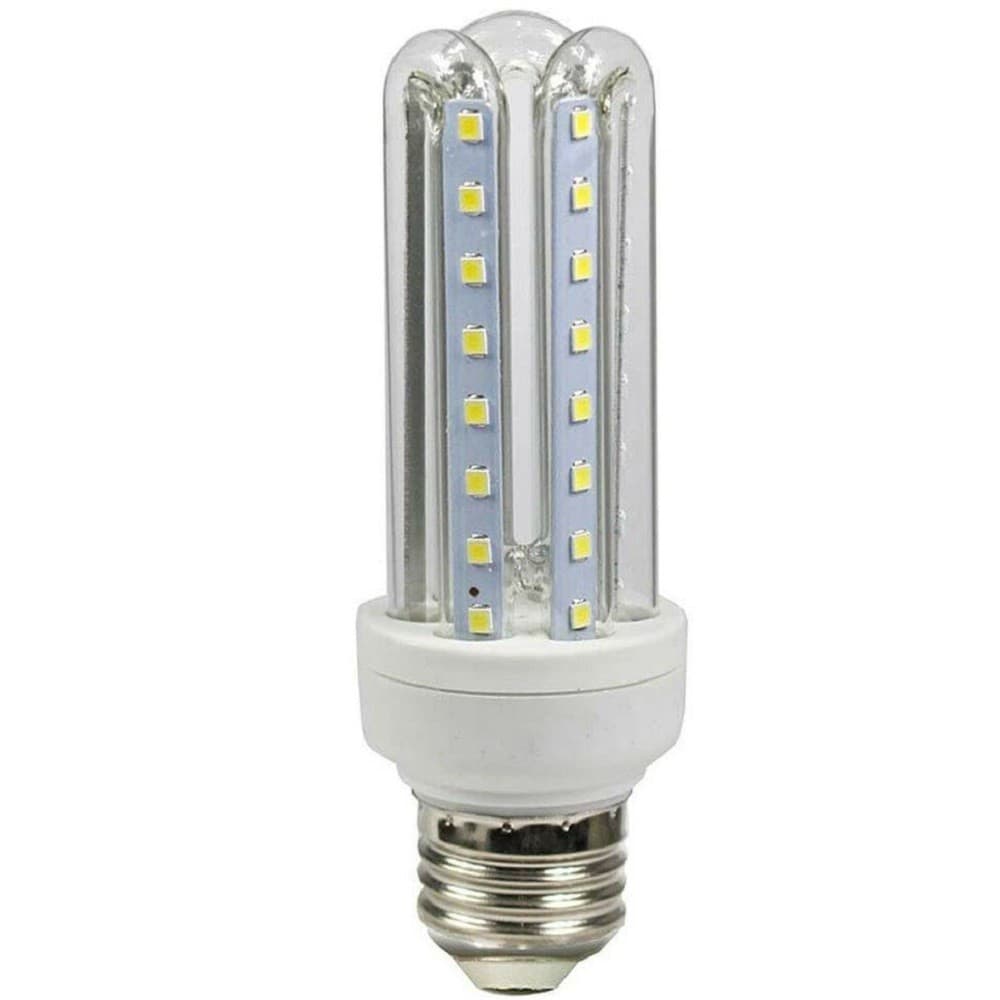 LAMPADINA LED E27 12 W LAMPADA TUBOLARE LUCE CALDA FREDDA NATURALE U-12W - 2