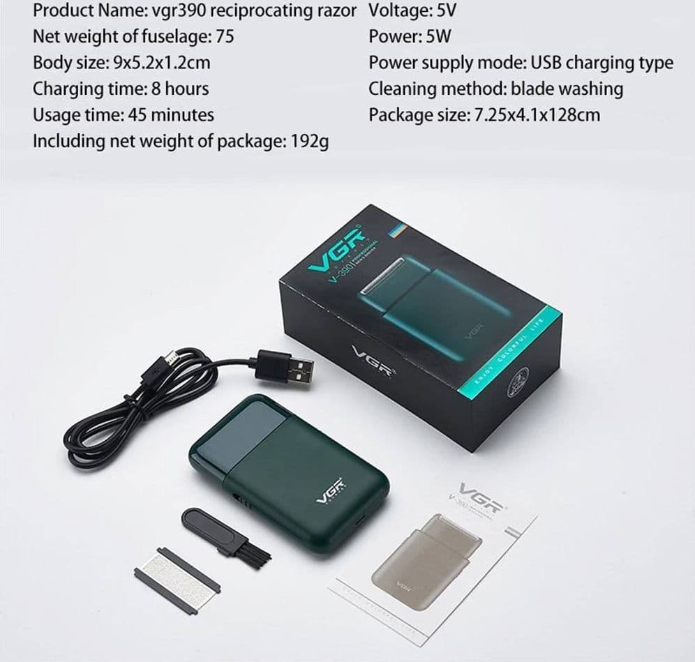Rasoio Elettrico VGR V-390 Professionale Uomo | Foil Shaver Barber Precisione - 19