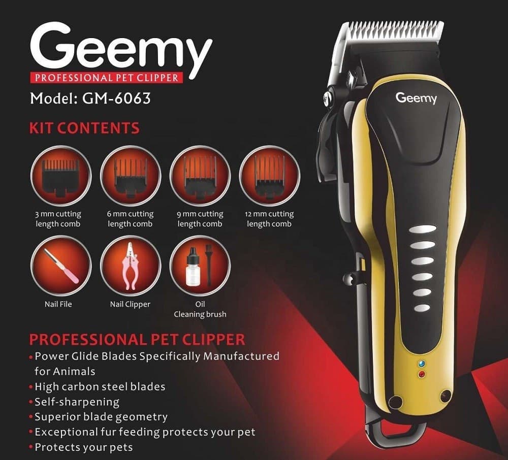 TOSATRICE PROFESSIONALE PER CANI ANIMALI DOMESTICI RICARICABILE CORDLESS GM-6063 - 5
