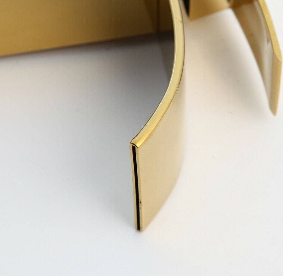 RUBINETTO ORO DA BAGNO DESIGN MODERNO A CASCATA MISCELATORE MONOCOMANDO DORATO - 6