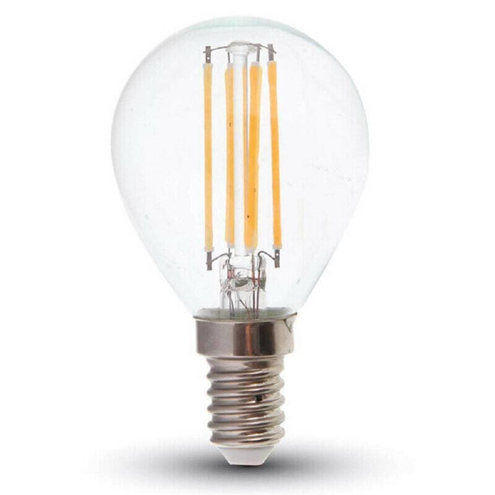 LAMPADINA LED G45 A FILAMENTO E14 SFERA LUCE NATURALE FREDDA CALDA 4 W G45-T - 2