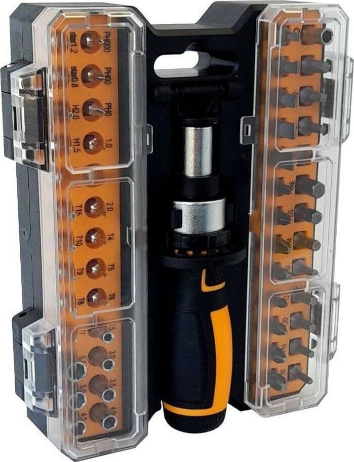 SET CACCIAVITE CON CRICCHETTO 53 PEZZI INSERTI PH TORX TAGLIO CROCE - 3