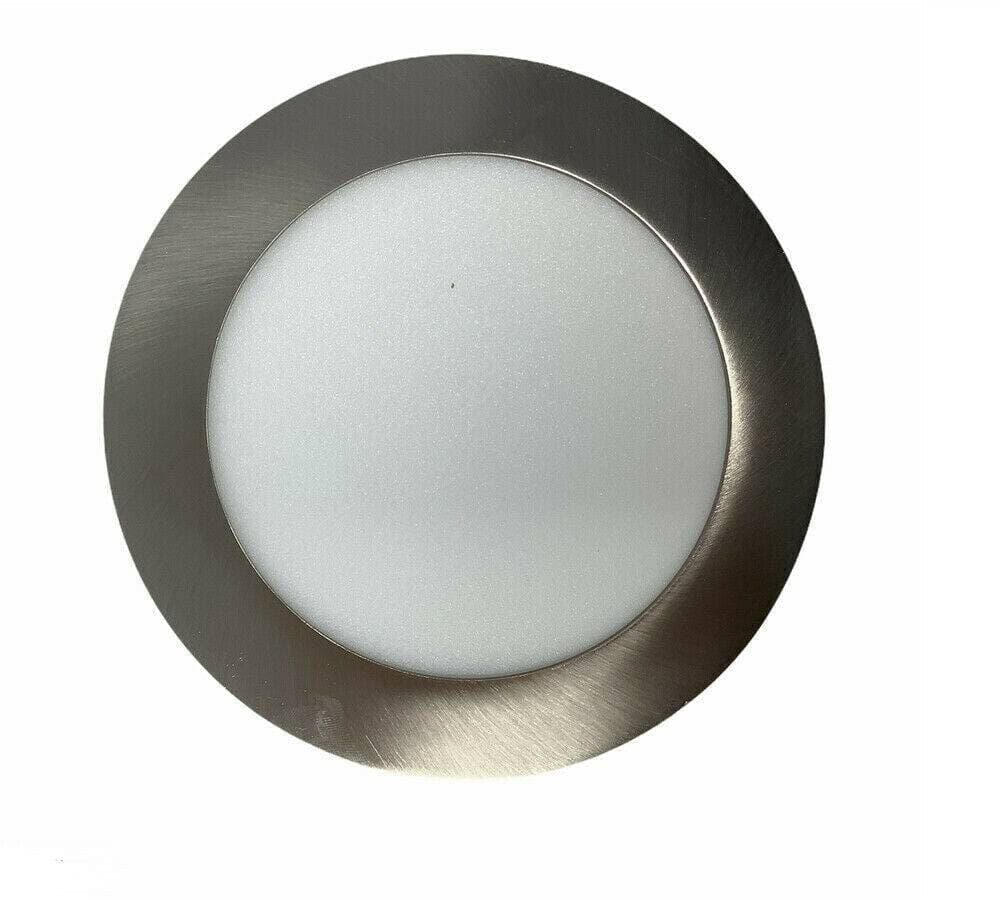 PANNELLO LED INCASSO SILVER TONDO SLIM 6W P105AA PLAFONIERA LUCE 6500K 3000K 4000K - 4