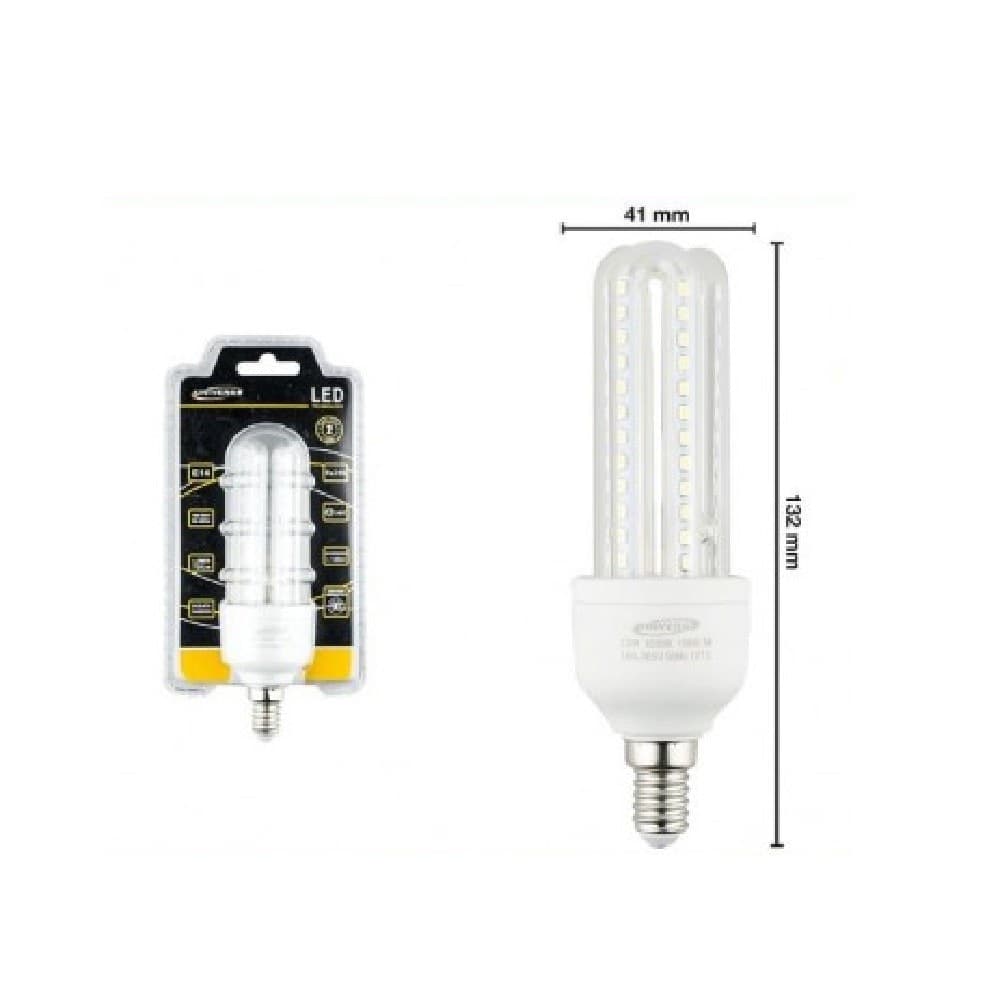 LAMPADINA 3U LED E14 12W LUCE FREDDA 6500K NATURALE 4000K CALDA 3000K 72D 3U05T - 2