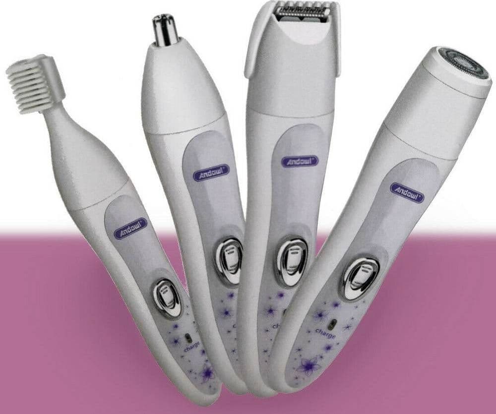 DEPILATORE EPILATORE RASOIO 4 IN 1 SOPRACCIGLIA BAFFI GAMBE PELI DONNA Q-7812 - 2