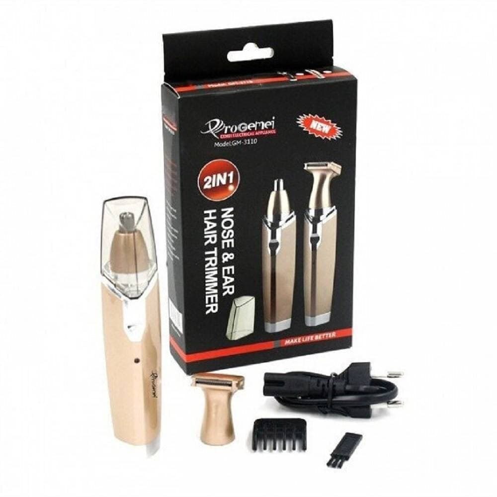 TRIMMER RIFINITORE A BATTERIA GM-3110 RASOIO CAPELLI NASO RICARICABILE 2 IN 1 - 2