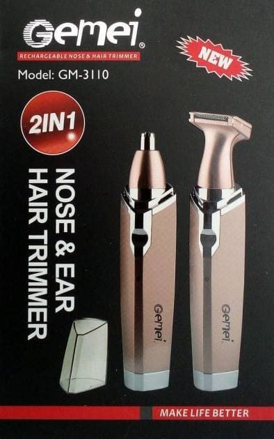 TRIMMER RIFINITORE A BATTERIA GM-3110 RASOIO CAPELLI NASO RICARICABILE 2 IN 1 - 5