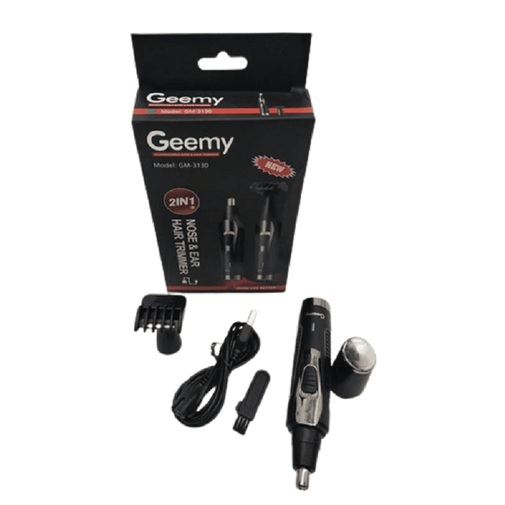 RASOIO 2 IN 1 RIFINITORE PER NASO CAPELLI BASETTE ORECCHIE RICARICABILE GM-3130 - 2