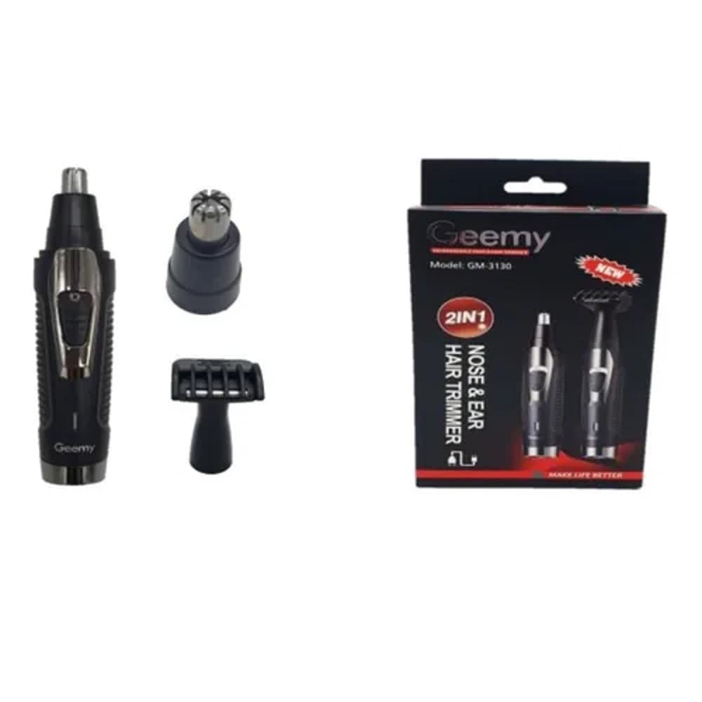 RASOIO 2 IN 1 RIFINITORE PER NASO CAPELLI BASETTE ORECCHIE RICARICABILE GM-3130 - 3