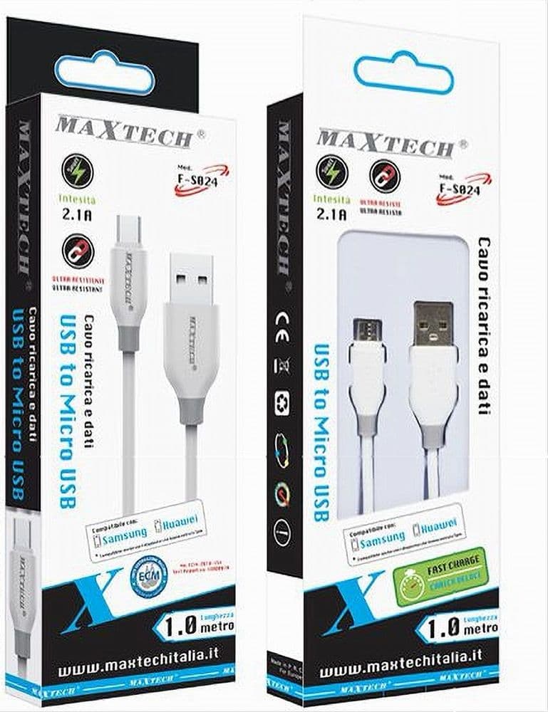 CAVO USB A MICRO USB 2.1A RICARICA VELOCE DATI FILO ULTRA RESISTENTE 1 MT F-S024 - 5