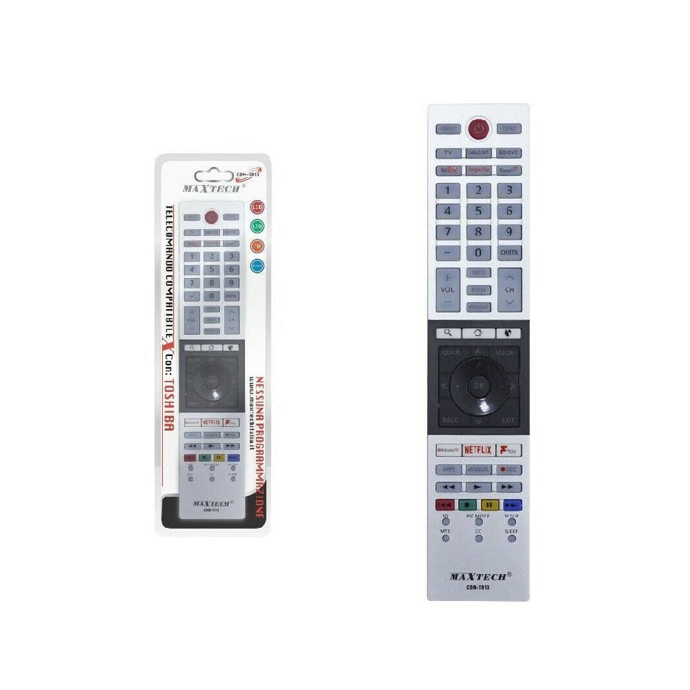 TELECOMANDO UNIVERSALE TV COMPATIBILE TOSHIBA SMART TV LCD LED NETFLIX COM-T013 - 4