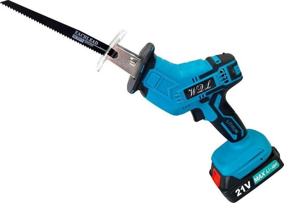 SEGA SEGHETTO A GATTUCCIO BATTERIA MOTOSEGA ELETTROSEGA 4 LAME 2 BATTERIE 21V - 2