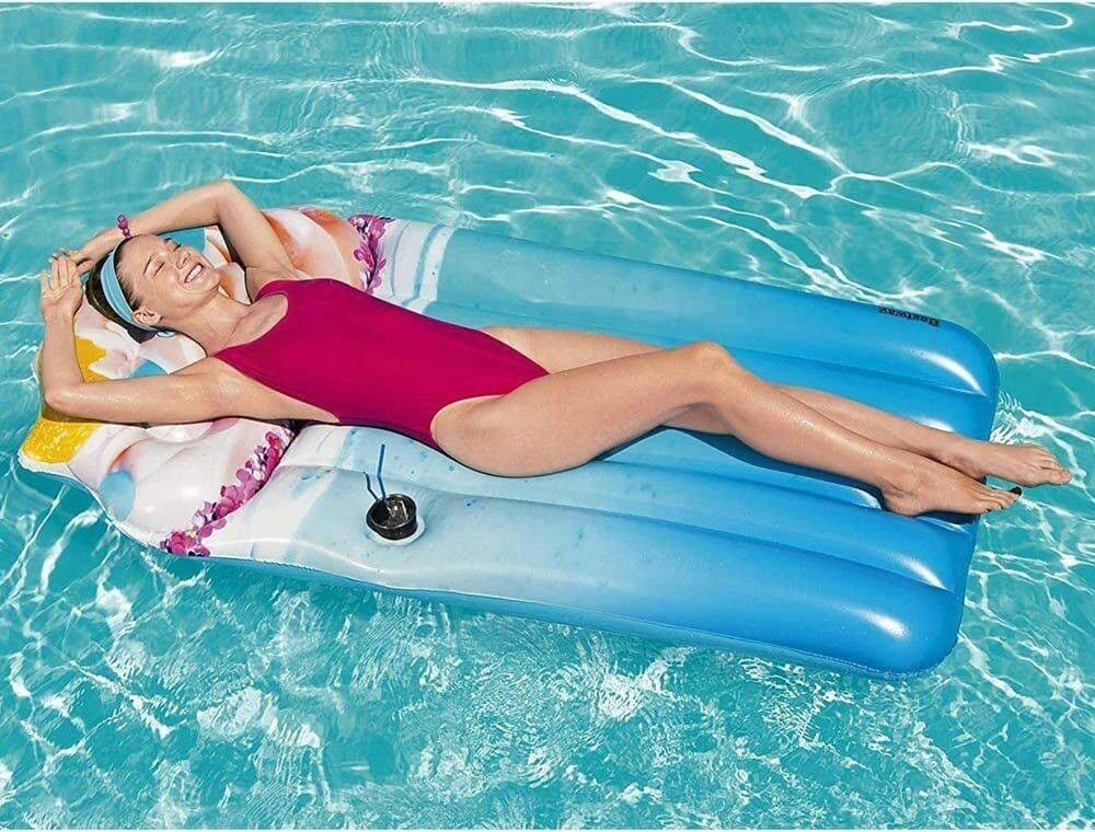 MATERASSINO GONFIABILE STAMPA REALISTICA FRAPPE MARE PISCINA 170X90CM BESTWAY - 5