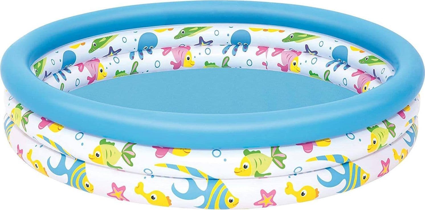 PISCINA ROTONDA 122X25CM GONFIABILE FUORITERRA PER BAMBINI GIARDINO 3 ANELLI 51226 - 15