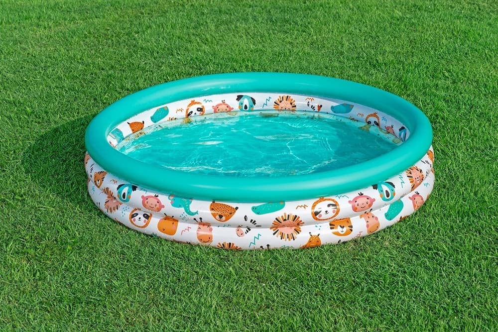 PISCINA ROTONDA 122X25CM GONFIABILE FUORITERRA PER BAMBINI GIARDINO 3 ANELLI 51226 - 8