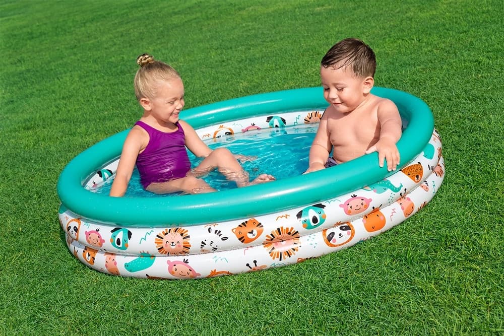 PISCINA ROTONDA 122X25CM GONFIABILE FUORITERRA PER BAMBINI GIARDINO 3 ANELLI 51226 - 9