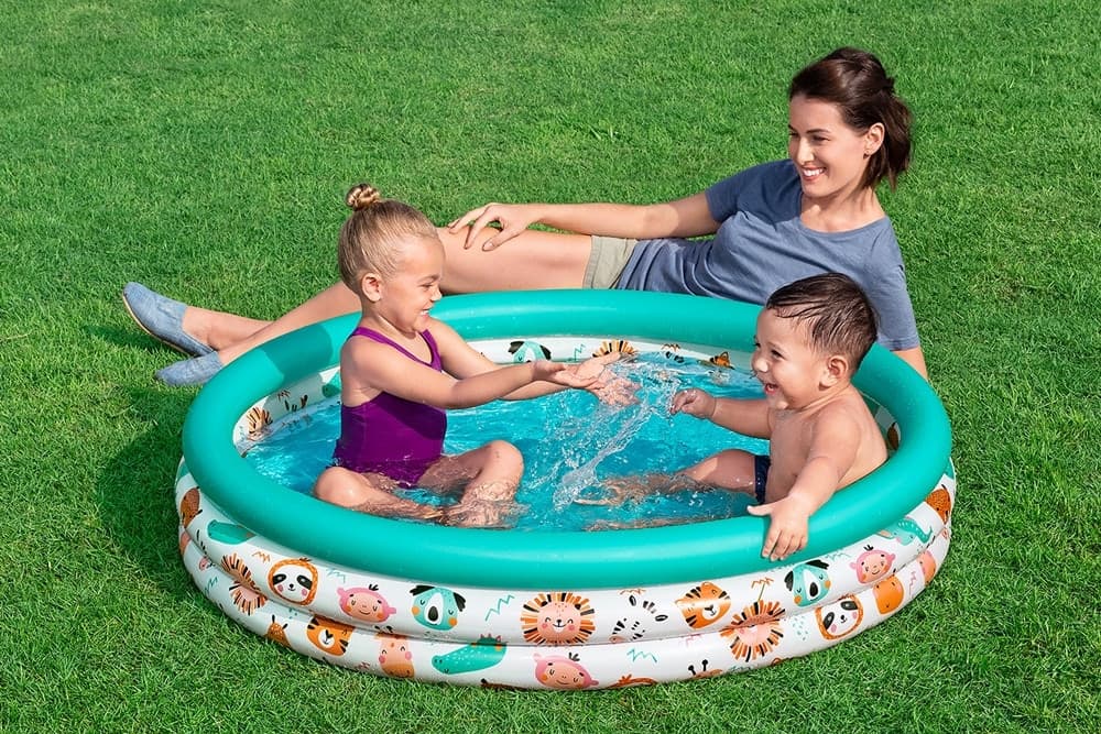 PISCINA ROTONDA 122X25CM GONFIABILE FUORITERRA PER BAMBINI GIARDINO 3 ANELLI 51226 - 10