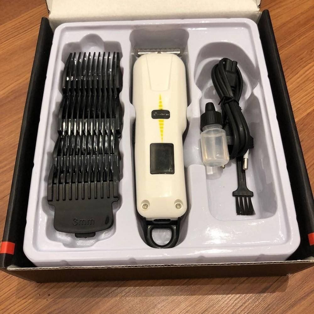 TAGLIACAPELLI PROFESSIONALE RICARICABILE GM-6136 DISPLAY LCD TRIMMER 4 PETTINI - 5