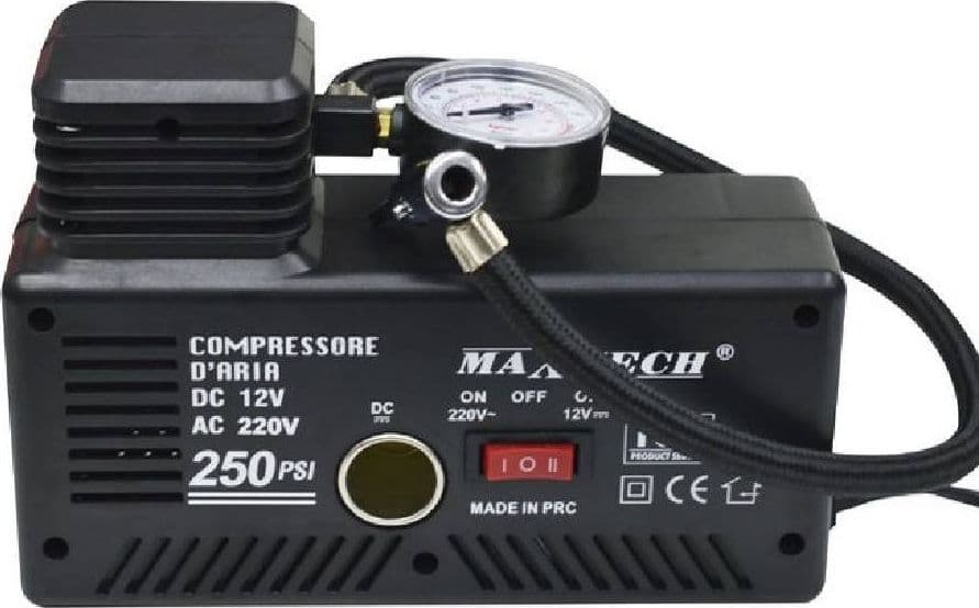 COMPRESSORE AD ARIA 35LT 12V/220V ADATTATORI INCLUSI MAX 17BAR CO-AR03 PORTATILE - 2
