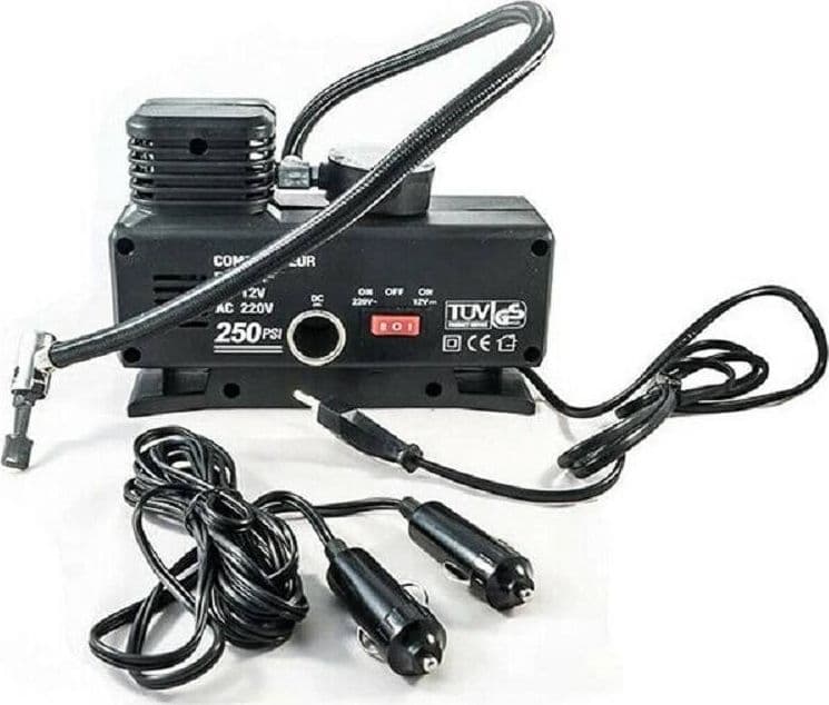 COMPRESSORE AD ARIA 35LT 12V/220V ADATTATORI INCLUSI MAX 17BAR CO-AR03 PORTATILE - 3
