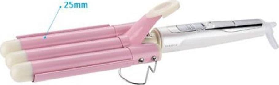 PIASTRA 80 WATT CAPELLI ONDULATI 3 TUBI EFFETTO ONDE ARRICCIACAPELLI PI-CA017 - 3