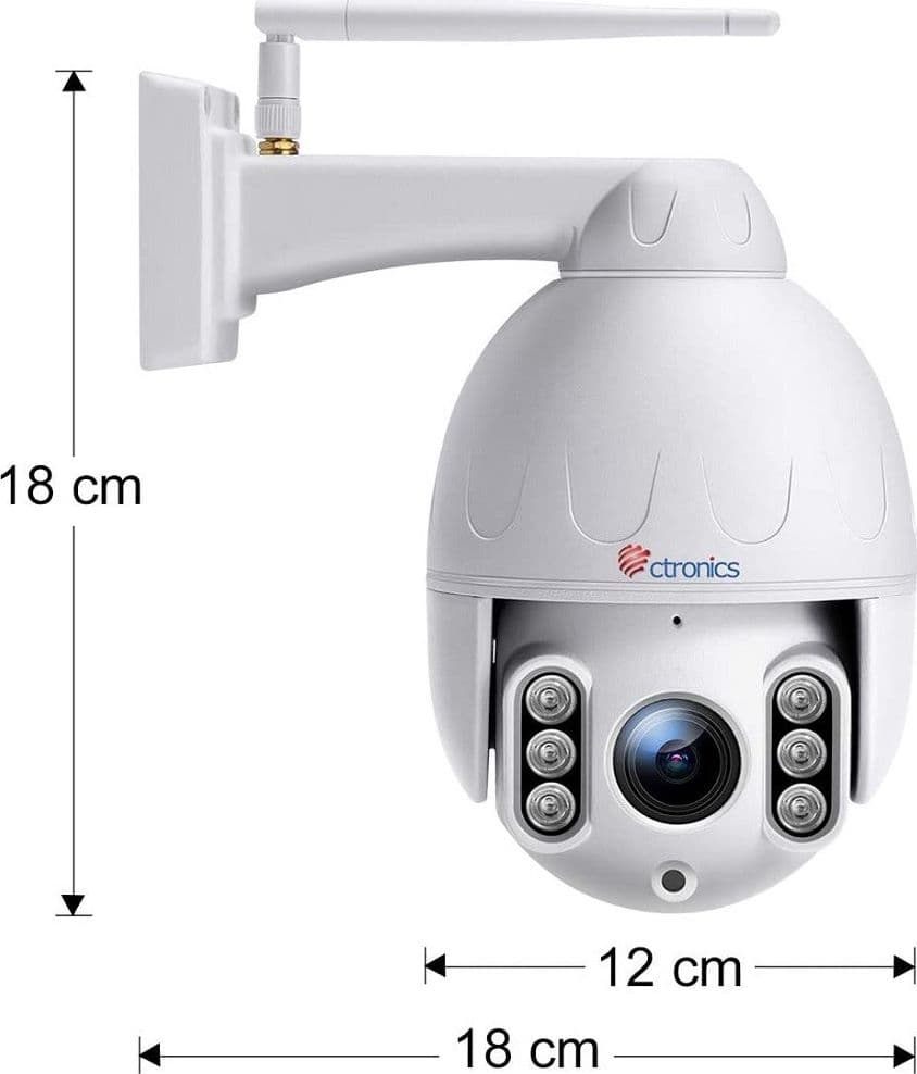 TELECAMERA WIFI ESTERNA SENZA FILI 5MP PTZ IP DOME SORVEGLIANZA 5 X ZOOM OTTICO - 7