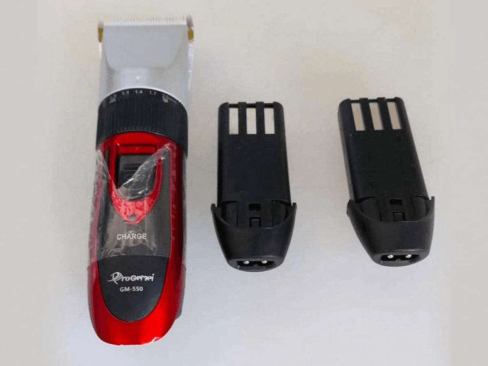 TAGLIACAPELLI PROFESSIONALE RASOIO ELETTRICO DOPPIA BATTERIA RICARICABILE GM-550 - 8