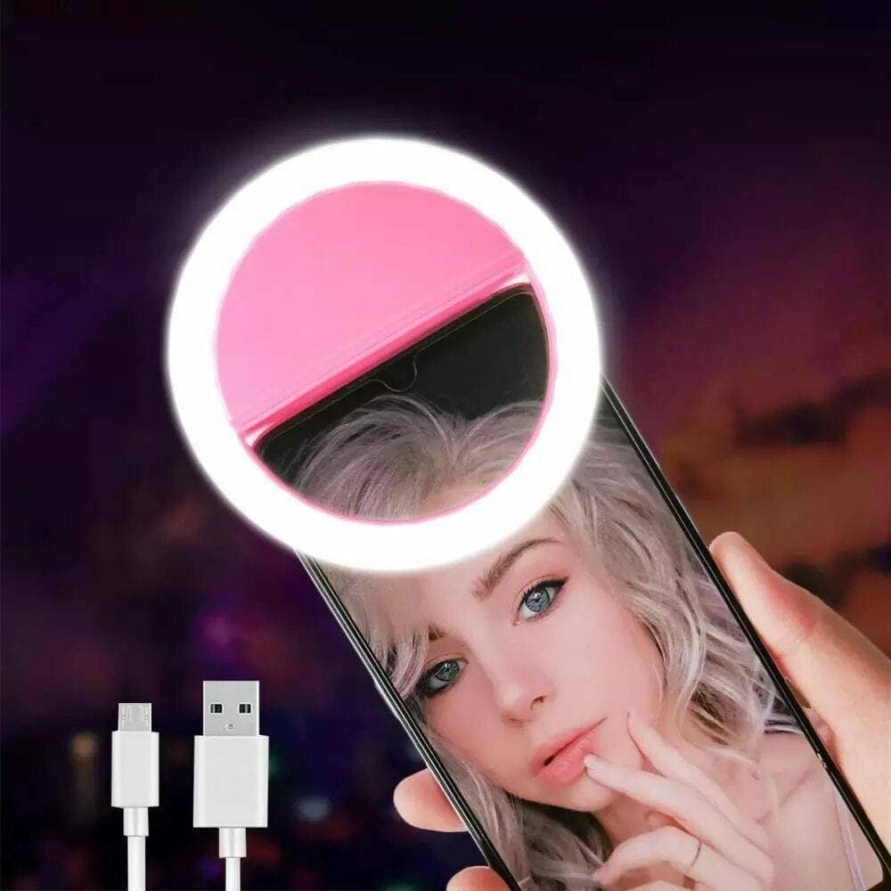ANELLO LUMINOSO A LED PER SELFIE TIK TOK LUCE RING LIGHT TELEFONO RICARICABILE - 9