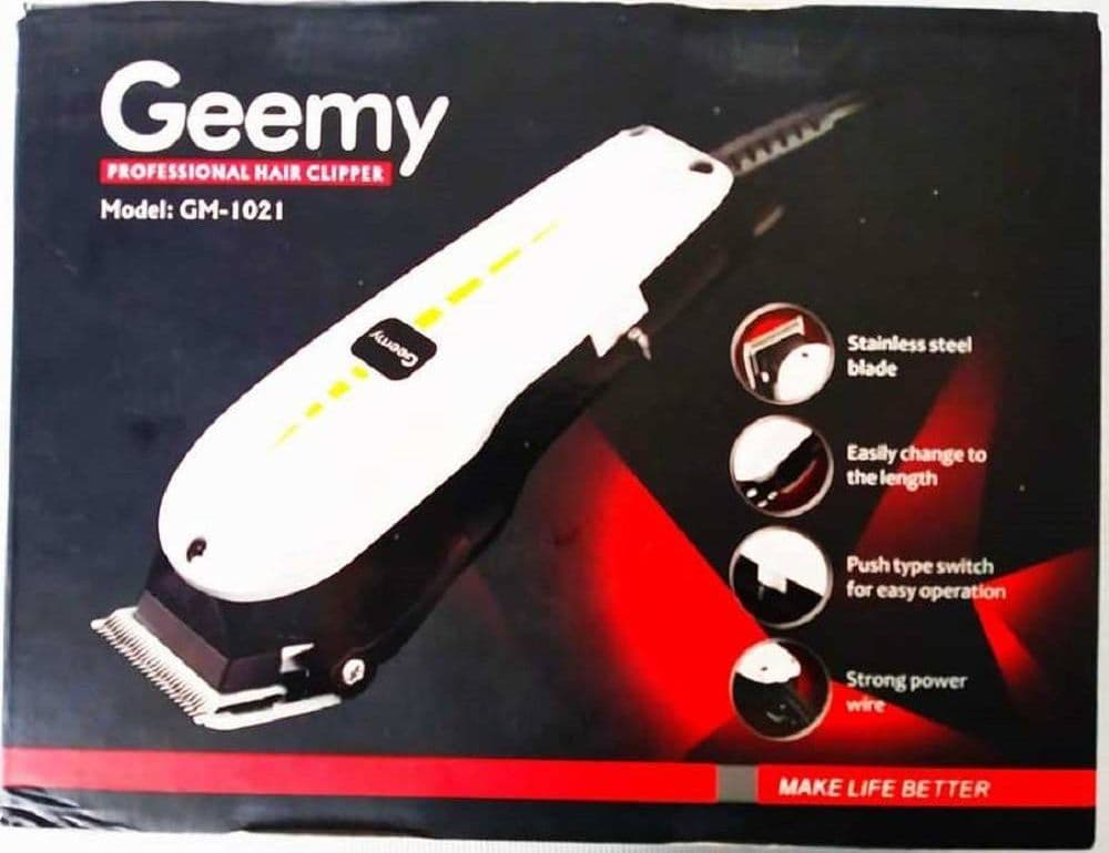 TAGLIACAPELLI PROFESSIONALE ELETTRICO CON FILO TRIMMER REGOLA BARBA GEEMY GM1021 - 10