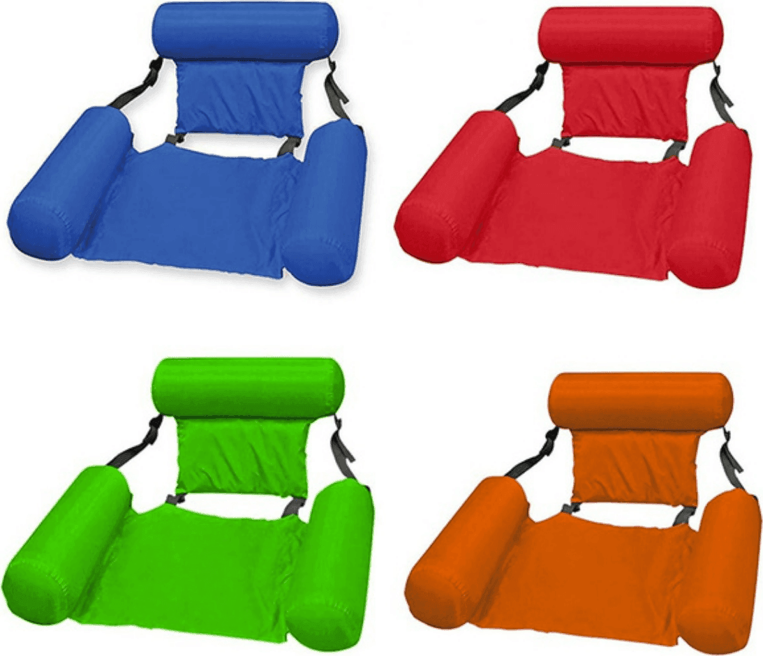 SEDIA A SDRAIO GONFIABILE AMACA PER MARE PISCINA GALLEGGIANTE PIEGHEVOLE 120CM - 11