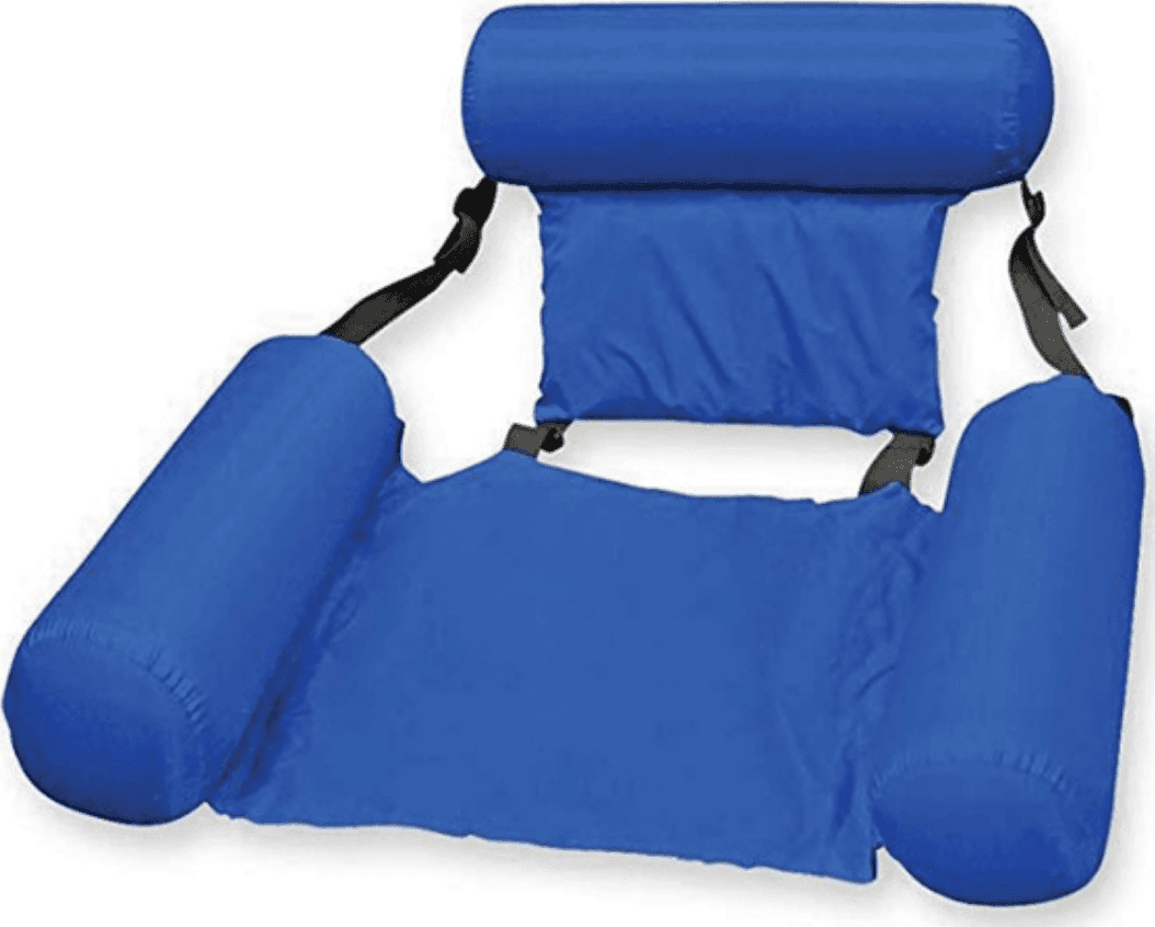 SEDIA A SDRAIO GONFIABILE AMACA PER MARE PISCINA GALLEGGIANTE PIEGHEVOLE 120CM - 6