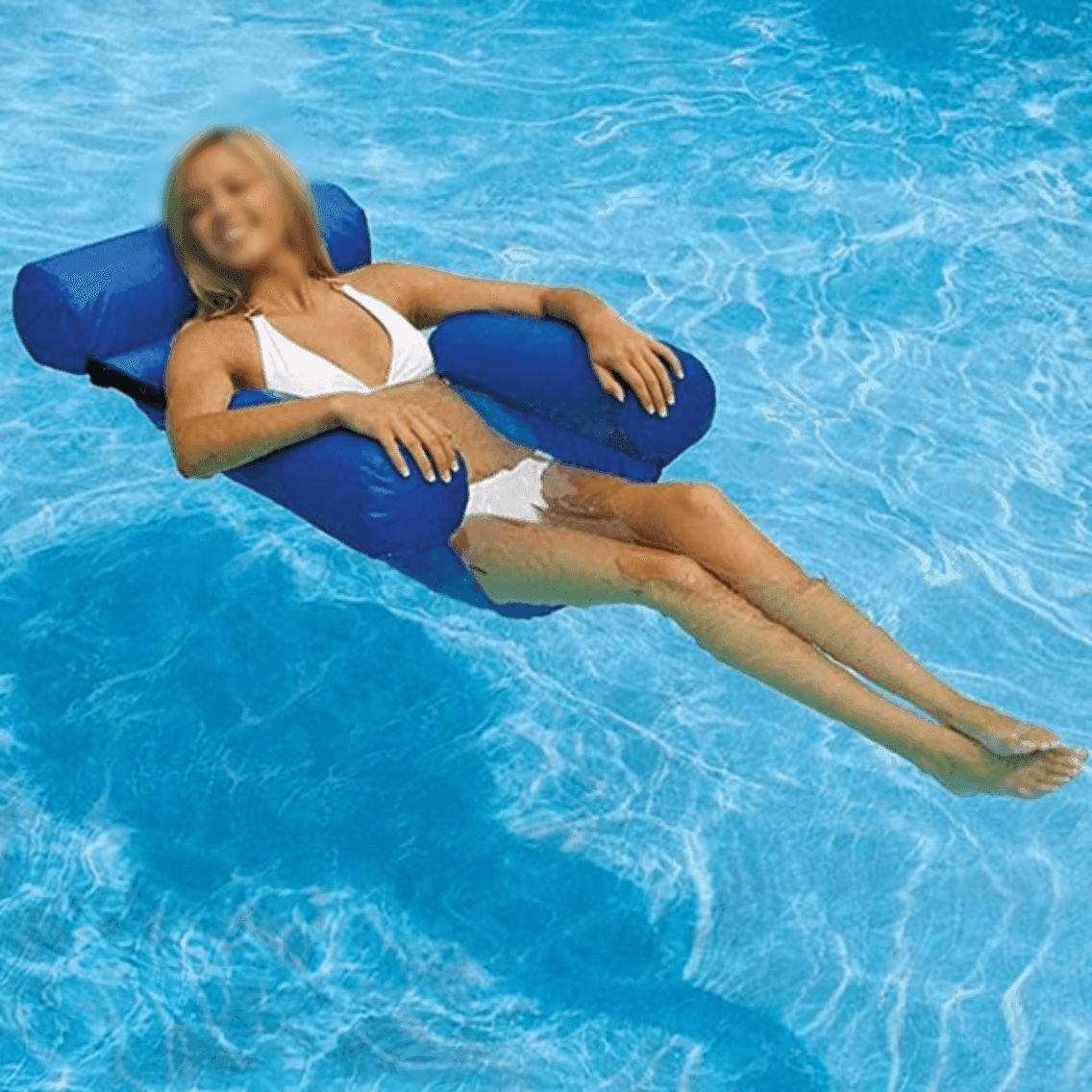 SEDIA A SDRAIO GONFIABILE AMACA PER MARE PISCINA GALLEGGIANTE PIEGHEVOLE 120CM - 8