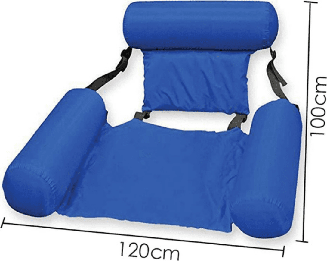 SEDIA A SDRAIO GONFIABILE AMACA PER MARE PISCINA GALLEGGIANTE PIEGHEVOLE 120CM - 10