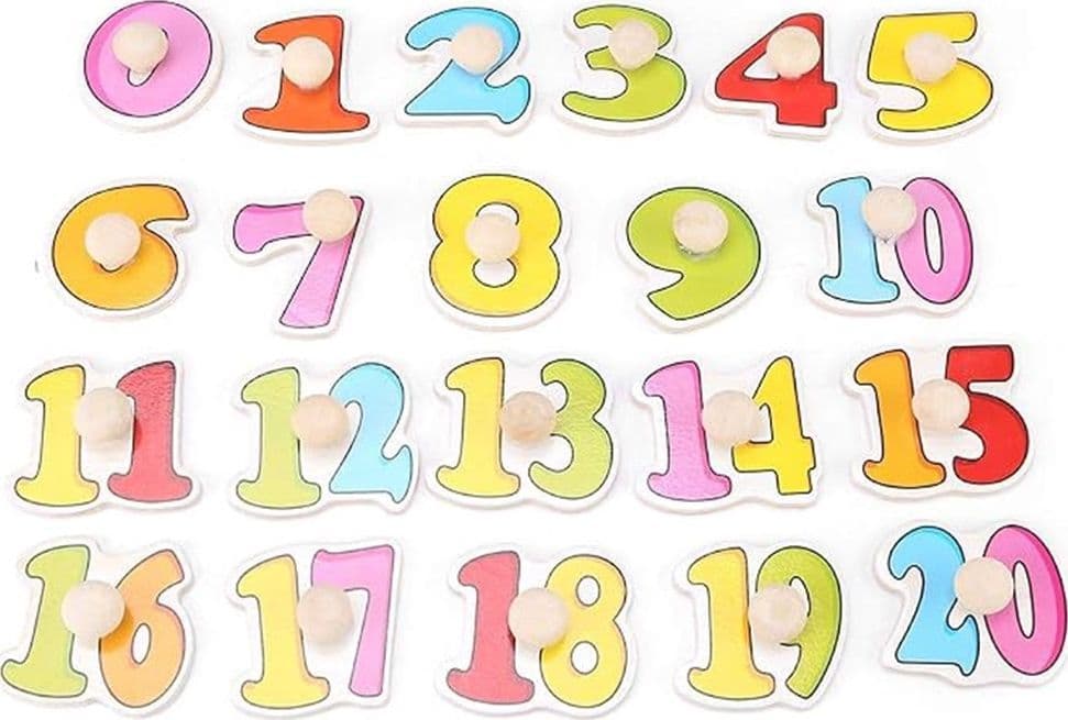 GIOCO GIOCATTOLO EDUCATIVO BAMBINI BIMBI PUZZLE 3D NUMERI LEGNO COLORATI CON POMELLI 52288 - 4