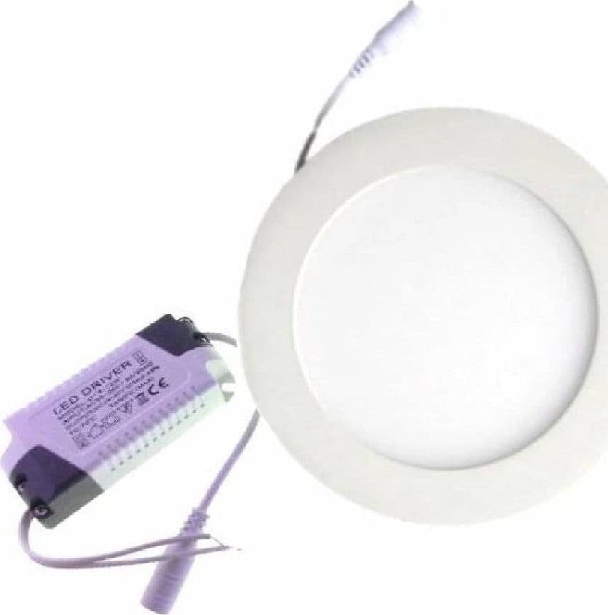 KIT 5 PZ FARETTI FARETTO 6W A LED SLIM INCASSO CON LED DRIVE TONDO LUCE FREDDA - 2