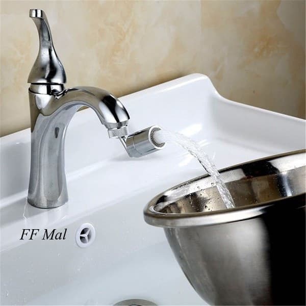 RUBINETTO GIREVOLE 720° FILTRO AERATORE MISCELATORE SNODABILE ACQUA CUCINA BAGNO - 9
