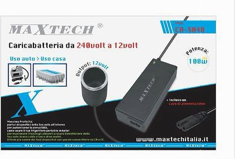 CARICABATTERIA DA 240V A 12V CA-S048 ALIMENTATORE 100W AUTO PRESA PC PER NOTEBOOK - 3