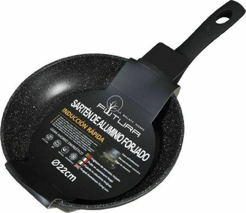 PADELLA CON MANICO IN ALLUMINIO FORGIATO ANTIADERENTE GRANITO DIAMETRO 22CM