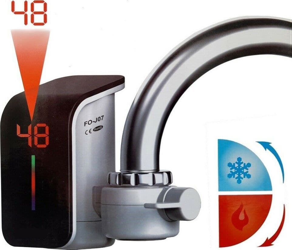 RUBINETTO ELETTRICO PER ACQUA CALDA ISTANTANEA SENZA CALDAIA CON DISPLAY FO-J07 - 12