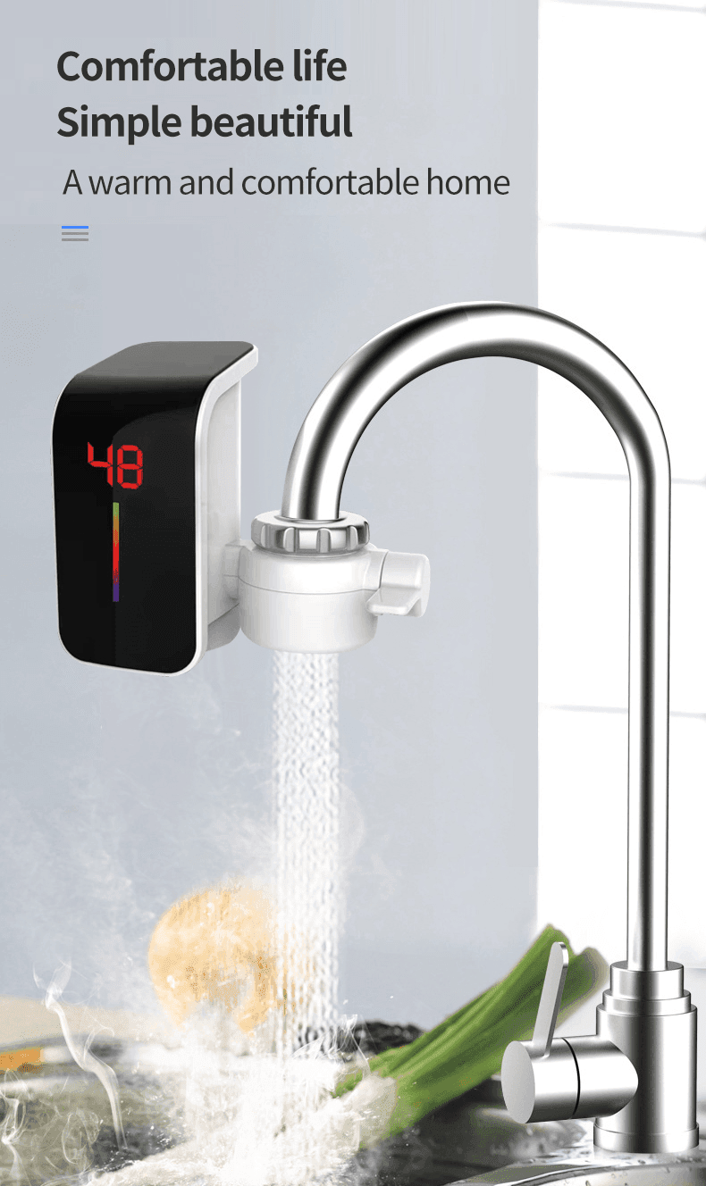 RUBINETTO ELETTRICO PER ACQUA CALDA ISTANTANEA SENZA CALDAIA CON DISPLAY FO-J07 - 3