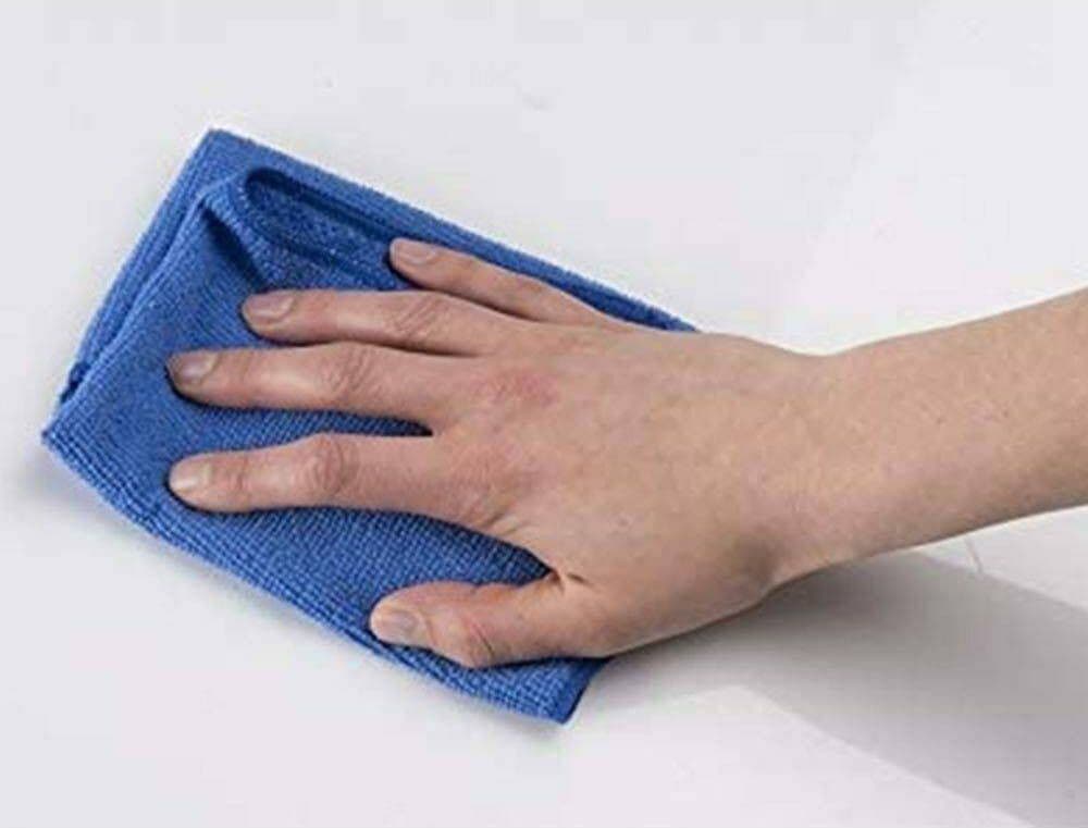 24 PANNI MICROFIBRA 30 X 30 CM PANNO PULIZIA MULTIUSO LAVAGGIO AUTO ASCIUGAMANO - 4