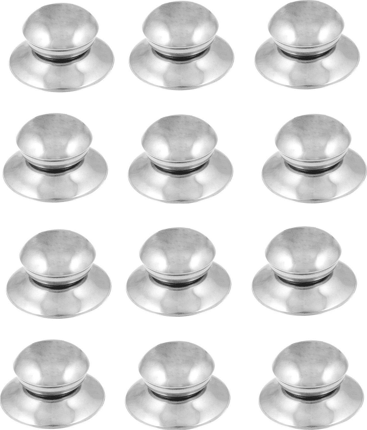 SET 12 PEZZI POMELLI PER COPERCHI UNIVERSALI PENTOLE PADELLE MANICI
