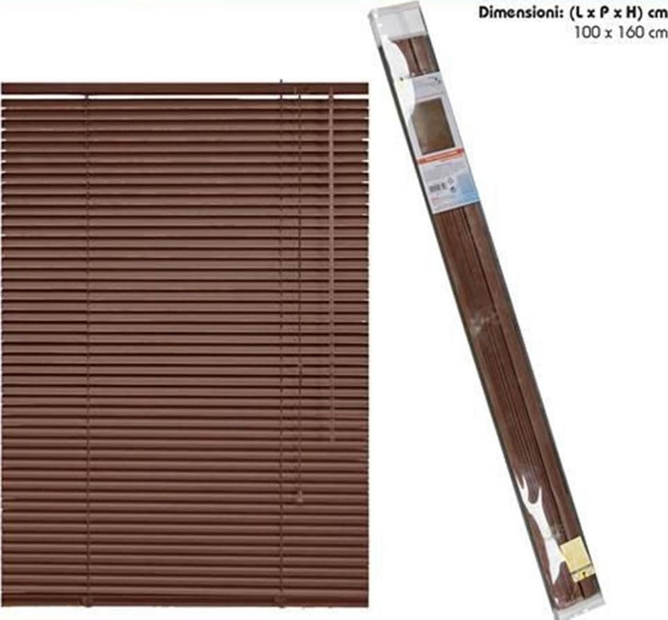 TENDA VENEZIANA TENDE DA ARREDAMENTO PERSIANE TAPPARELLA 100X160CM MARRONE TLP58 086107 - 3