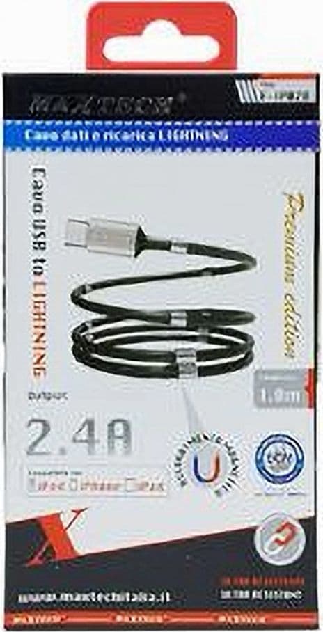 CAVO USB RICARICA TRASFERIMENTO DATI A LIGHTNING 2.4A 1MT IPHONE IPAD F-IP028 - 3